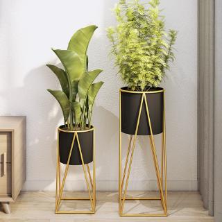 🔥Ready Stock🔥Fashion Flower Stand Korean Iron Flower Stand Interior Decoration Flower Pot Living Room Balcony Floor Type Green Plant Flower Pot Stand