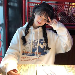Korean Women Fashion hoodie Loose Long Sleeve Cute Harajuku Women & Men Hoodies Jacket Couple Top