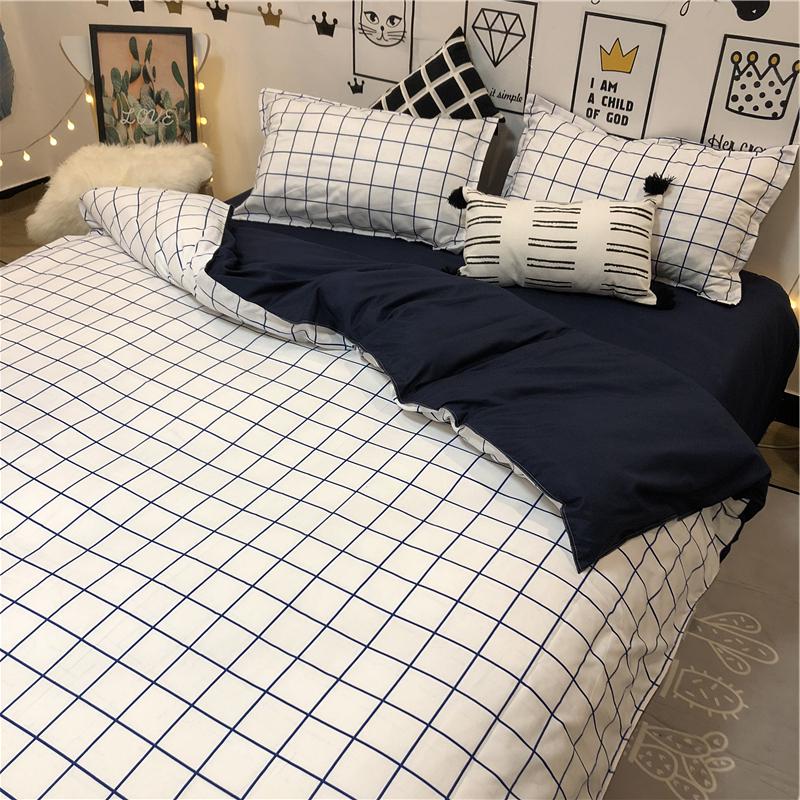 Nordic Bedspread 4pcs IKEA Simple Student Quilt Cover