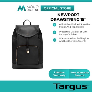 Targus BP15" Newport Drawstring / Con 2 in 1 Mess / Slim Briefcase Ladies Backpack /Laptop/Travel Bag