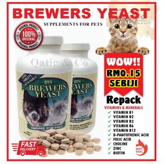 🔥 BYS Brewers Yeast 🔥 Vitamin Bulu Kucing & Anjing - Repack