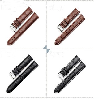 Brand Quality New Men Women Brown Steel Tang Leather Strap Watch Black (4)