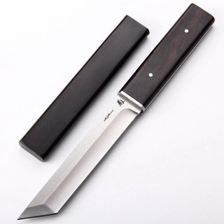 Survival camping hiking knife Eumwood handle outdoor utility knife 60 HRC hardness Japan D2 steel blade