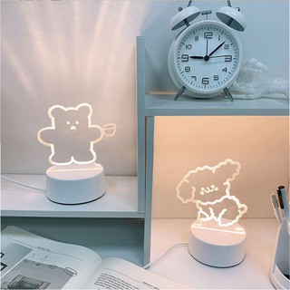 3D Creative Light LED Home Decoration Tables Lamp USB Acrylic Night Light Tablelamp Gift