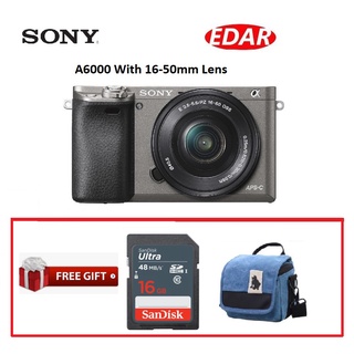 Sony A6000 Interchangeable Lens Digital Camera with SELP1650 Lens Kit -Grey (24.3MP)