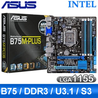 (READY STOCK) Asus Motherboard B75M-PLUS Socket LGA 1155 DDR3 32G