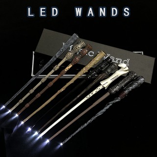 LED light Harry Potter 17 Kind of Magic Wands Cosplay Sirius Hermione Dumbuliduo old Magic Wand with Gift Box Packing