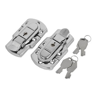 88mm Length Metal Toggle Latch Hasp Locks with 2Pcs Keys for Suitcase Briefcase