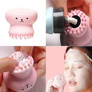 [CELE][READY STOCK]Jellyfish Octopus Silicone Facial Cleaning Brush Exfoliator Jelly Fish Jelly Fish