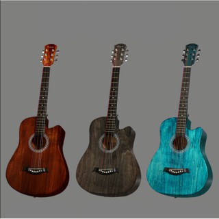 Malaysia Ready stock!Guitar 41 inch full Basswood folk acoustic guitar beginner student musical instrument (1)