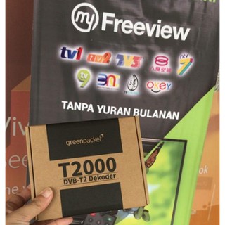 MYTV Broadcasting MyFreeView Decoder Green Packet DVB T2 T2000