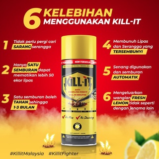 kill it Spray LIPAS anti crawling Insect / Kill-it Penghapus Serangga / Spray Lipas (1)