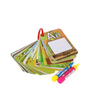 26 English Early Learning card Magic with 2 Pen letter 3D card Painting Board