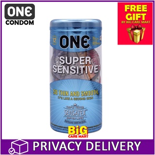 One Condom Super Sensitive 12s Thin Extra Lubricated Condoms + Free Gift
