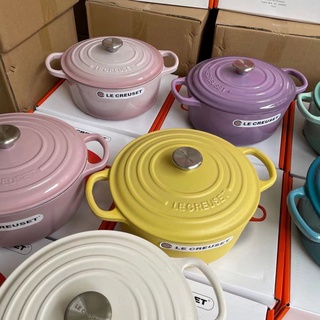 🎉Ready Stock Le Creuset French Enameled Cast-Iron Cookware round Stew Pot Enamel Stew Pot Soup 24cm Cookware