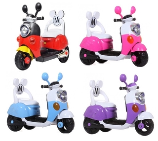 Children Electric Mouse Scooter with Back Rest and Rechargeable Battery