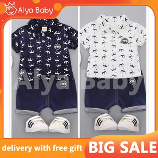 2PCS/SET Summer Boys Clothing Infant Baby Boy Clothes Sets Boy Clothing Suit