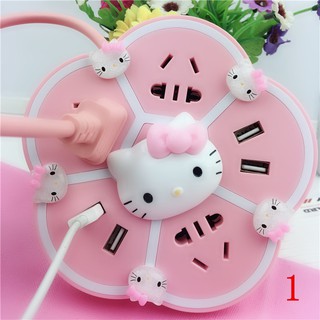 Hello Kitty Power Strip 3 Universal Socket with 4 USB Output Plug