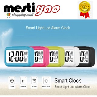 Digital LED Alarm Morning Clock Backlight Electic with Dimmer Battery Large LCD Display Night Sensor and Snooze (1)