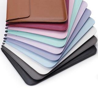 Laptop Bag PU Leather Sleeve Bag Waterproof Case For Macbook Air Pro1315Portable Laptop Notebook Bag With Support Frame
