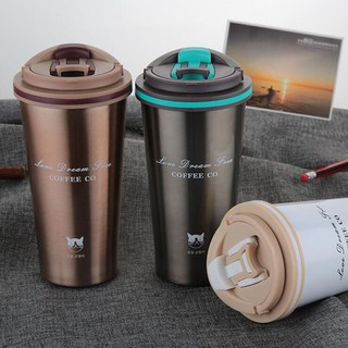 500ML Thermos Mug Seal Stainless Steel vacuum flasks cup for Car Water Bottles