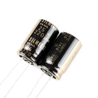2pcs,ELNA SILMIC II Audio 25V 220uf Electrolytic capacitors 85°C 12x20mm