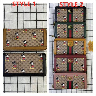 New GUCC* Long Wallet Disney Mickey Wallet Retro Multi-layer Wallet Clutch Bag Wiith Box (1)