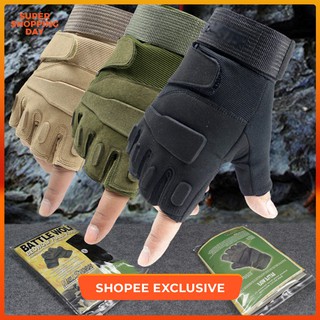 [❤] TACTICAL GLOVES HALF FINGER FITNESS MOTORCYCLE CYCLING SPORT GLOVE