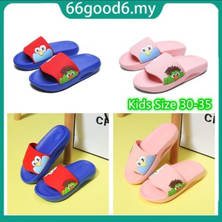Ready Stock Korean Style Girl's Sandal Kaws Cartoon Home Waterproof Kids Slippers Shoe Pink Fashion Slip On Light Kasut Budak Perempuan