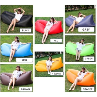 190T polyester Inflatable Sofa Outdoor Portable Lounger Air Lazy Sleeping Sofa Bed Sleep Bag