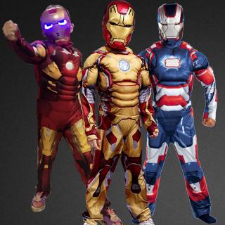 Superhero Iron Man Costume of the Avengers War Infinity Kids Boys Girls Halloween Superman Party Muscle Ironman Cosplay
