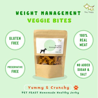 Pet Feast Healthy Homemade Weight Management Veggie Bites Pet Treats Snack
