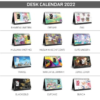[New 2022] Table Calendar 2022 + Free Gifts | Kalendar Meja 2022 Hard Stand Calendar Viral By Meenami Desk Calendar 2022