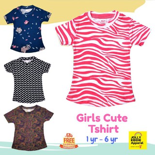 Girl Kids Tshirt Murah FS | Small Cutting | 1YR- 6YR | Tshirt Budak Murah