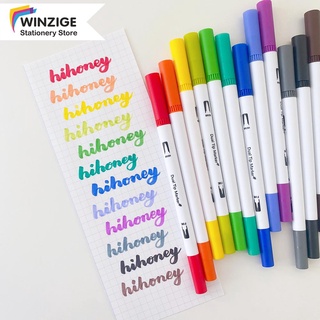Winzige Dual Tip Brush Pen Calligraphy Water Color Brush Pen Colored Marker Pen Stationery Student