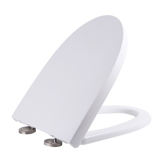 Universal Slow-Close Toilet Seat Lid PP Board White U Type Replacement Toilet Seat Cover Household Thickened