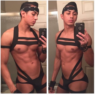 Men Body Chest Harness Sexy Hunk Body Strap Gay Clubbing SM Costume Set Party 【READY STOCK】