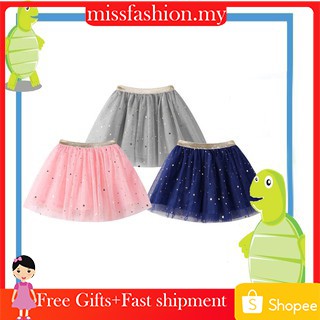 『Ready Stock.GY』Baby Girls Princess Stars Sequins Party Dance Ballet Tutu Skirts