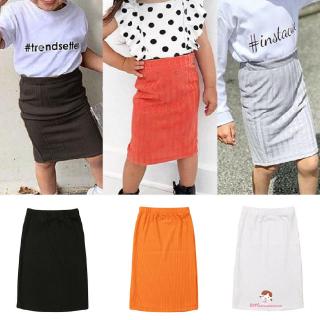 ❤XZQ-Toddler Baby Girl Solid Knitted Skirts Slim Hip Short Party Clothes Summer