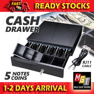 Cash Register Machine Cashier Drawer 5 Segments Money Storage Box Locker RJ11