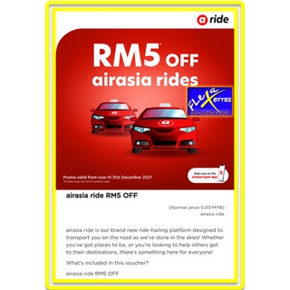AirAsia Ride RM5 OFF Voucher (Promo Code)