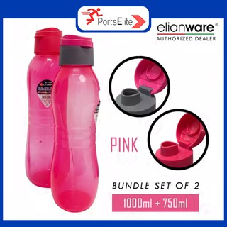 SPORTS ELITE Bundle Set Of 2 : Elianware E-1163+E-1164 Fresh BPA Free Water Tumbler (750ml + 1000ml)