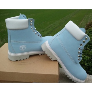 Promo! Timberland Genuine Leather Baby Blue Boots