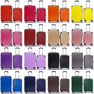 Hot plain travel luggage 20inch 24inch ABS material suitcase beg bagasi