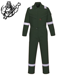 DUPONT (USA) FLAME RESISTANT COVERALL, LONG SLEEVE C/W 1" REFLECTIVE TAPE NOMEX IIIA