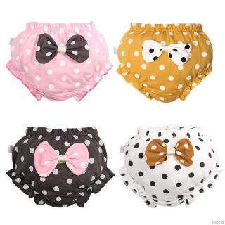 BOBORA Baby Toddler Girl Cotton Cute Breathable Soft Dot Print Underwear Panties Briefs with Bowknot