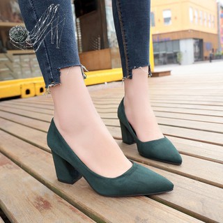2019 Spring and Autumn new square buckle professional shoes