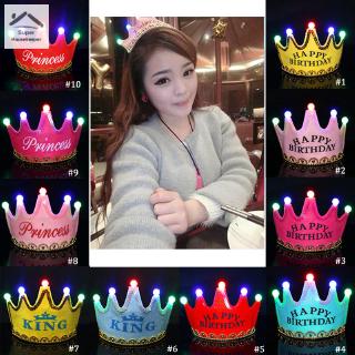 Luminous Crown Head Wear Emitting Toy Birthday Party Hat Adult Child Decoration
