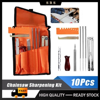 Professional Chainsaw Sharpening 10 Pcs Chainsaw Sharpening File STIHL Filing Kit Chain Sharpen Saw Files Tool New