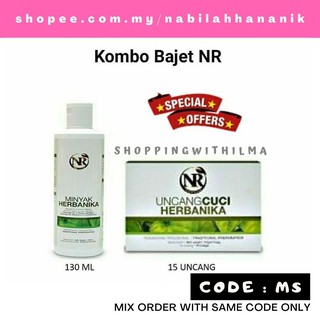 [ Nona Roguy ] Uncang Cuci Herbanika 15T Bag + Minyak herbanika NR 130ml